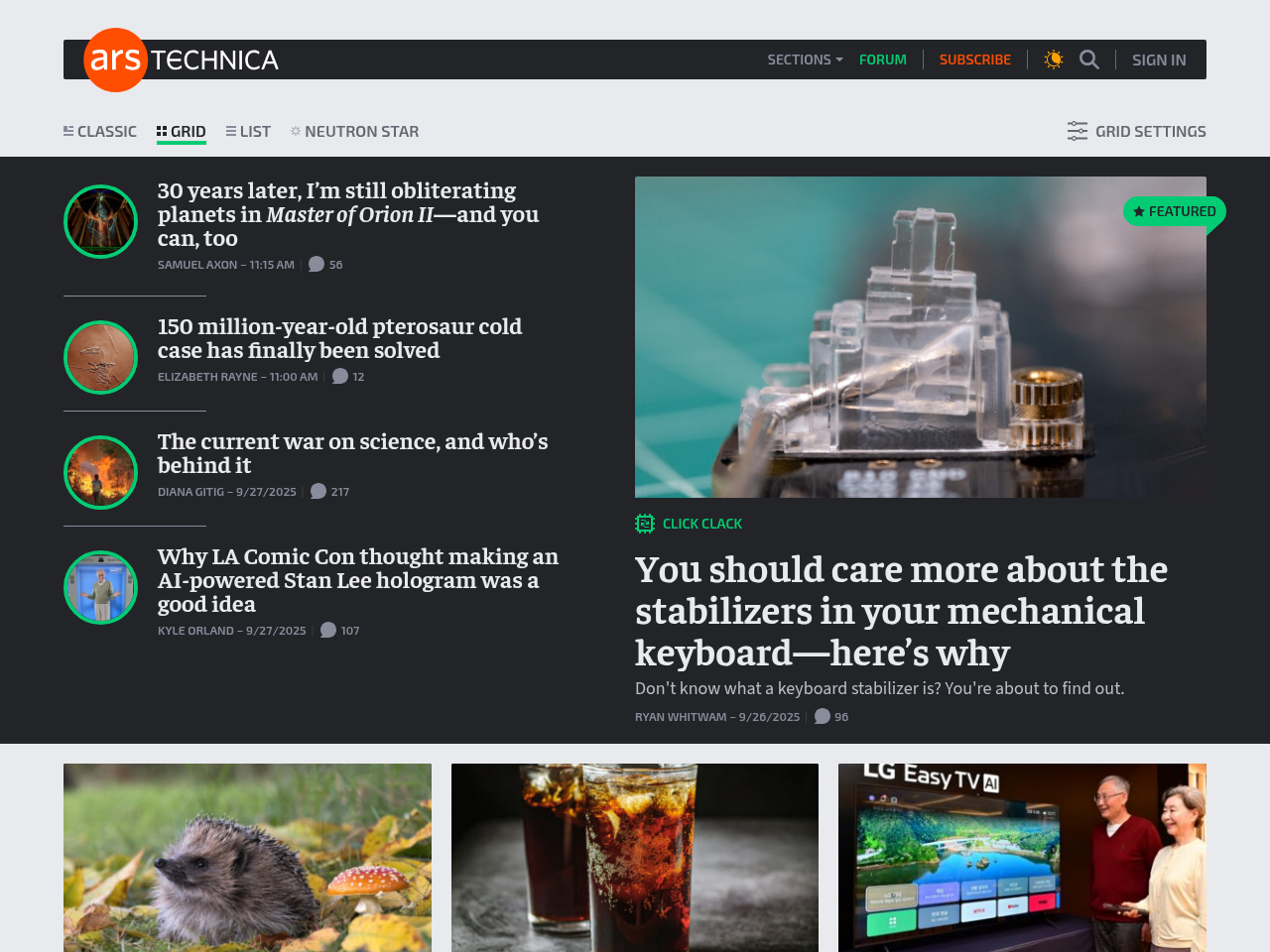 Screenshot of https://arstechnica.com/