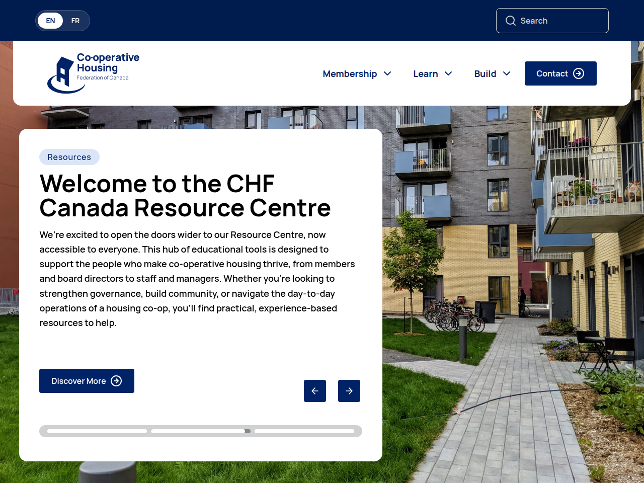Screenshot of https://chfcanada.coop/