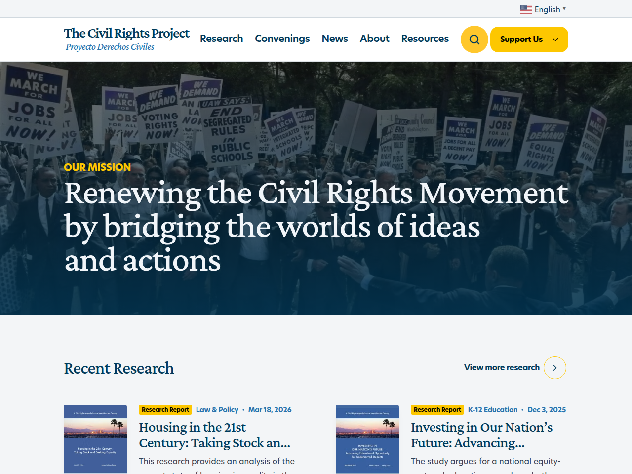 Screenshot of https://civilrightsproject.ucla.edu/