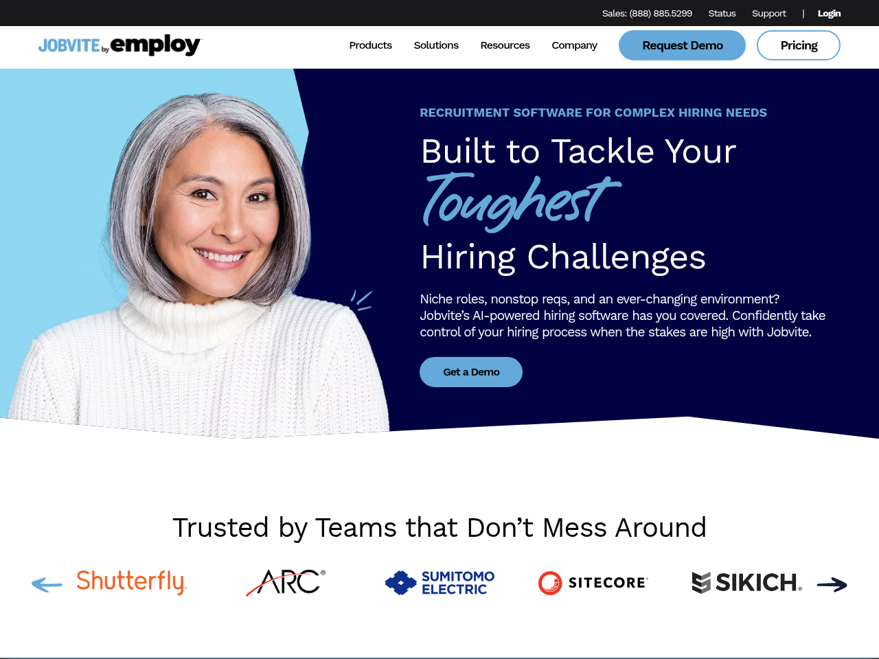Screenshot of https://www.jobvite.com/
