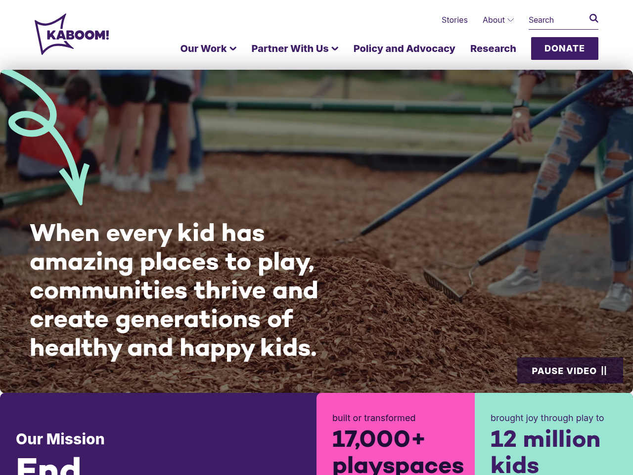 Screenshot of https://kaboom.org/