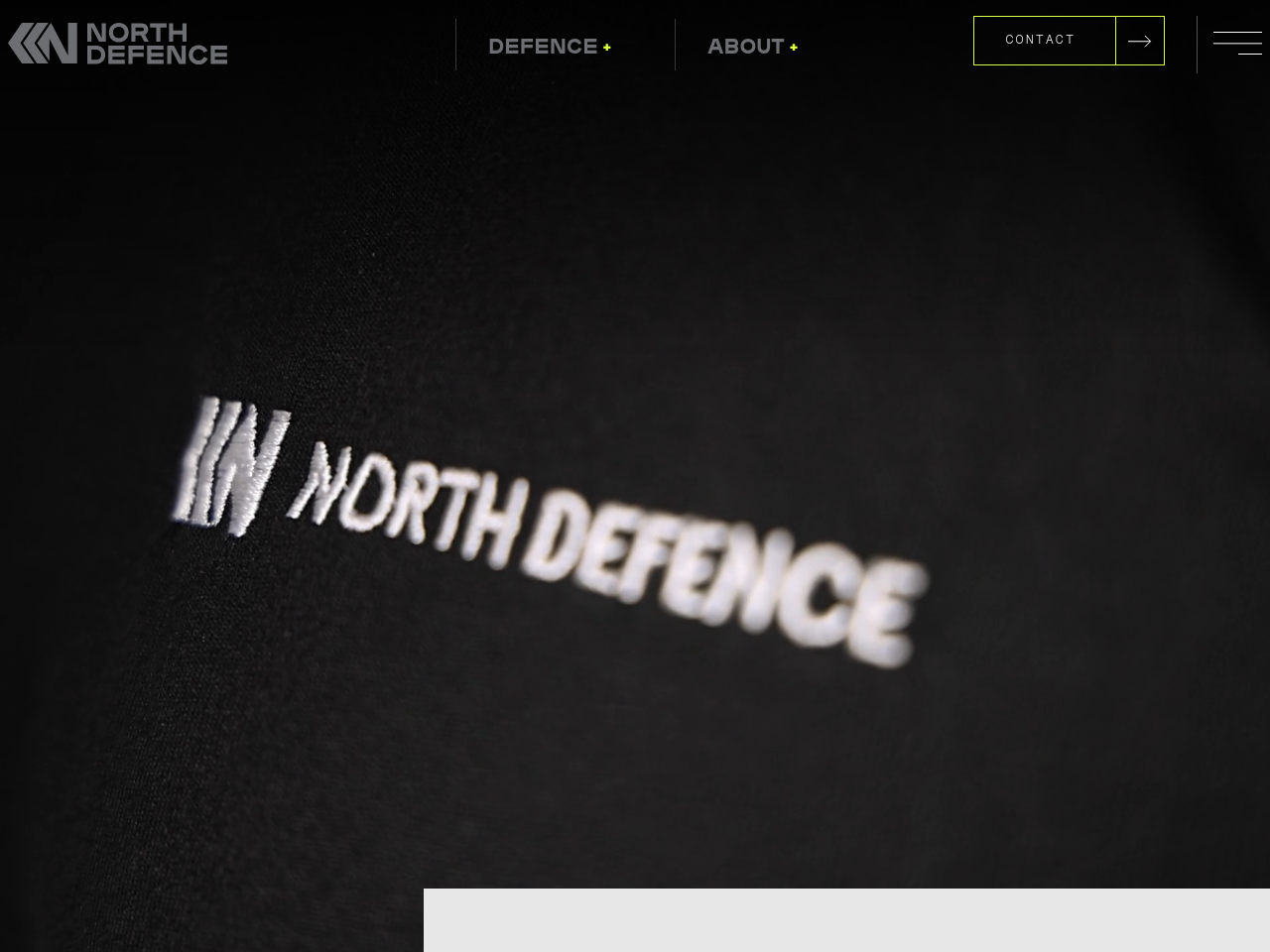 Screenshot of https://north-defence.com/