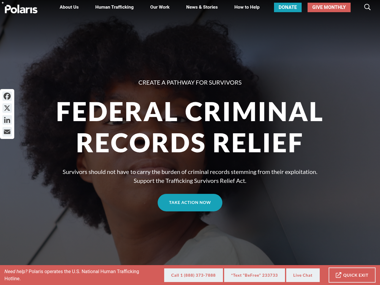 Screenshot of https://polarisproject.org/