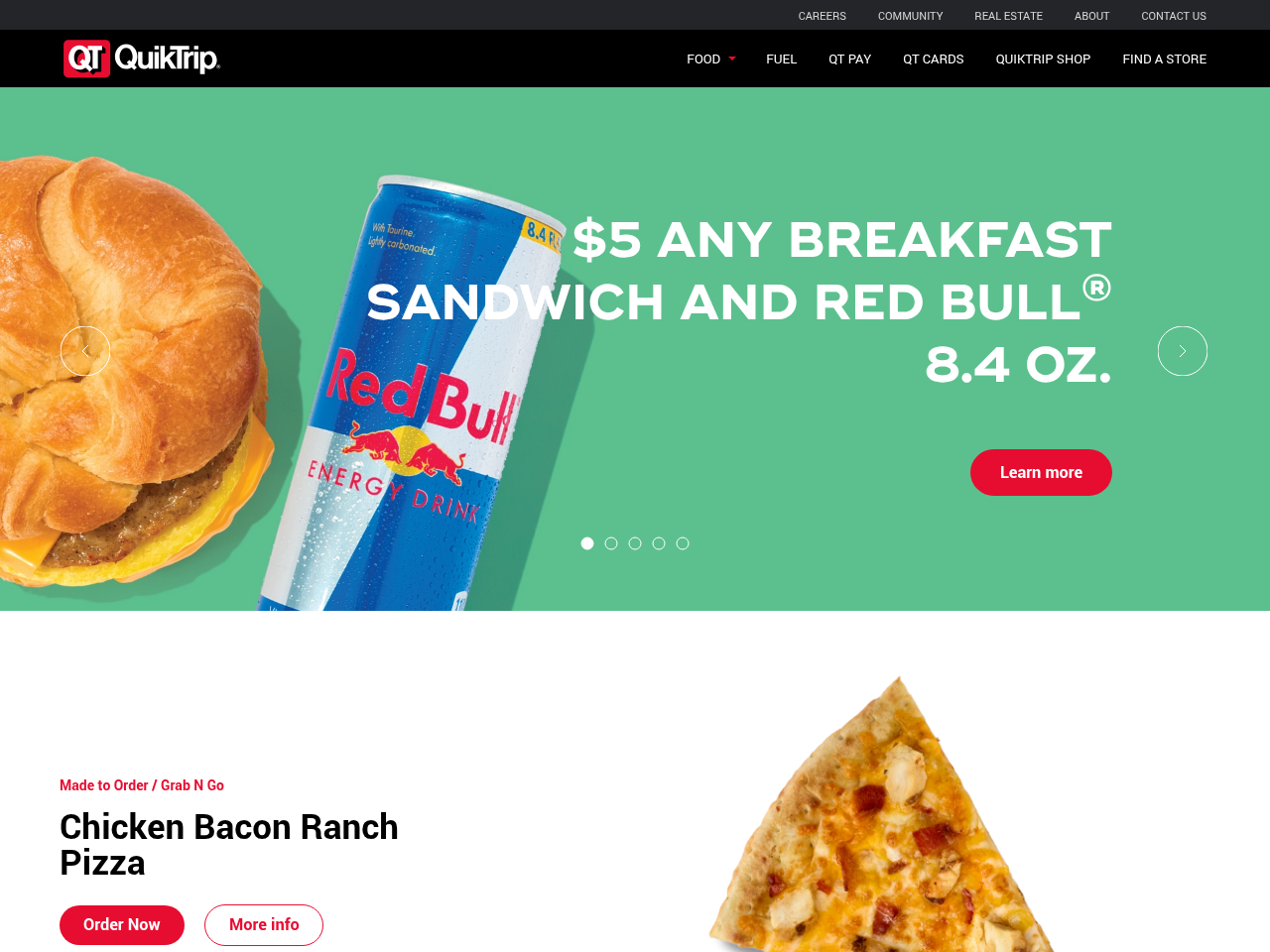Screenshot of https://www.quiktrip.com/