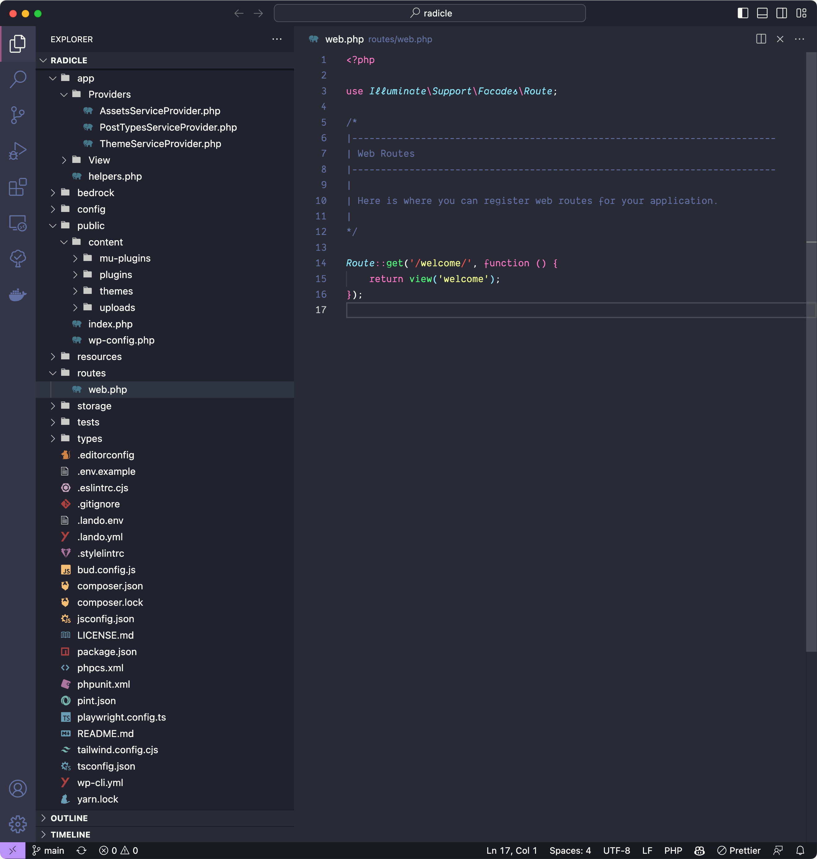 Radicle folder structure