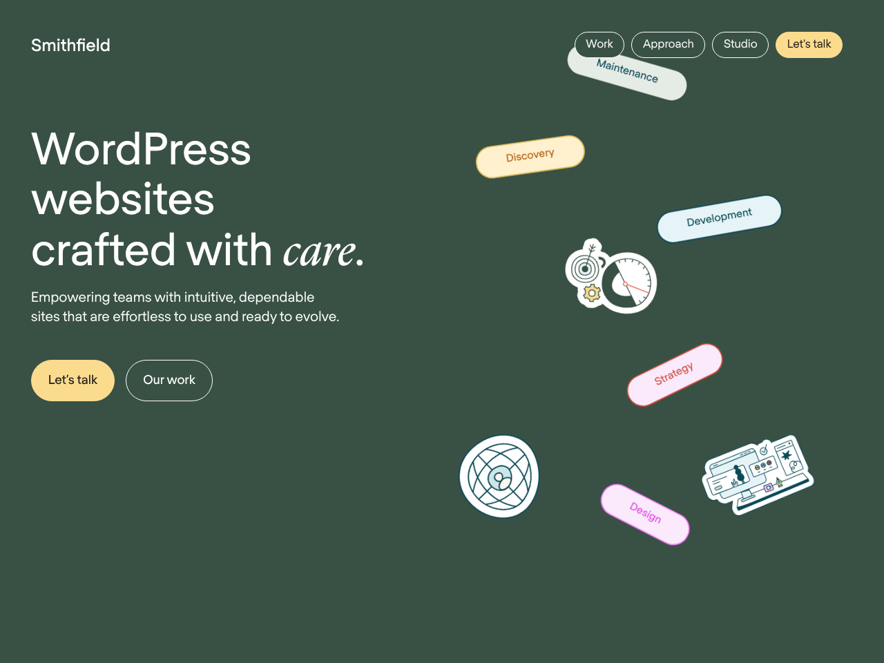 Screenshot of https://smithfield.studio/