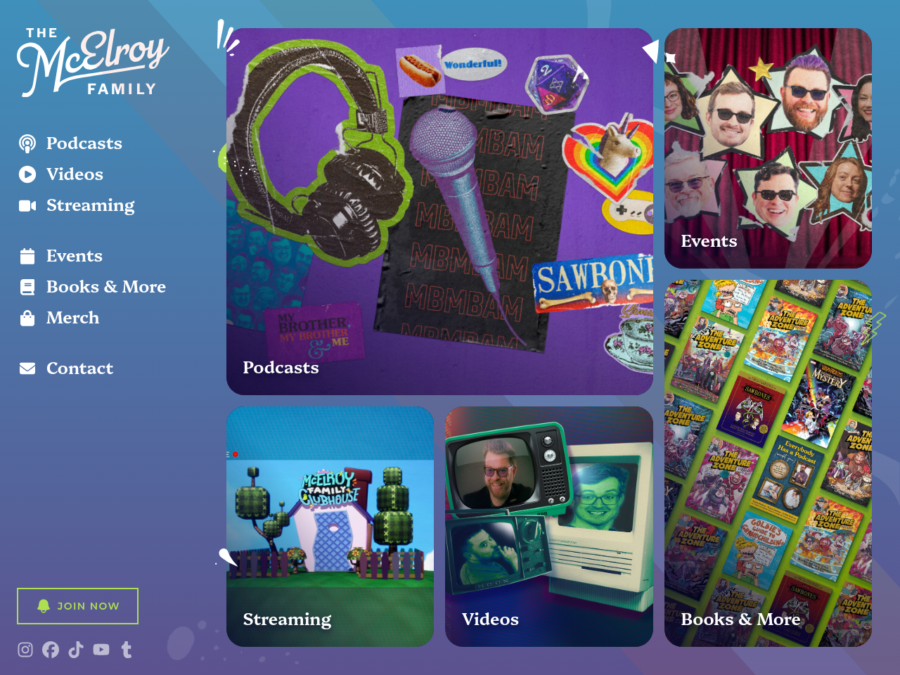 Screenshot of https://www.themcelroy.family/