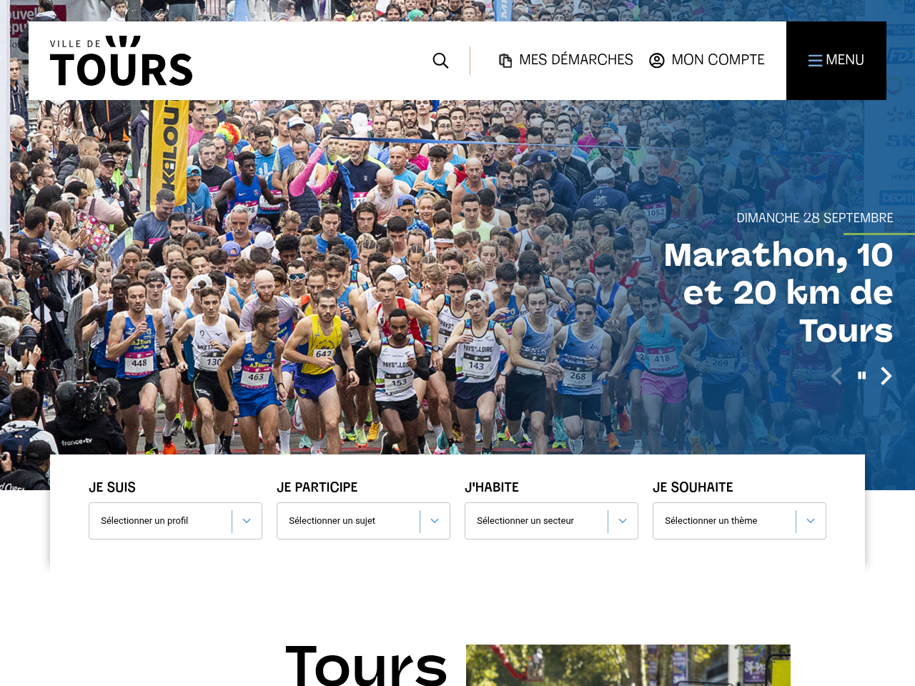 Screenshot of https://www.tours.fr/