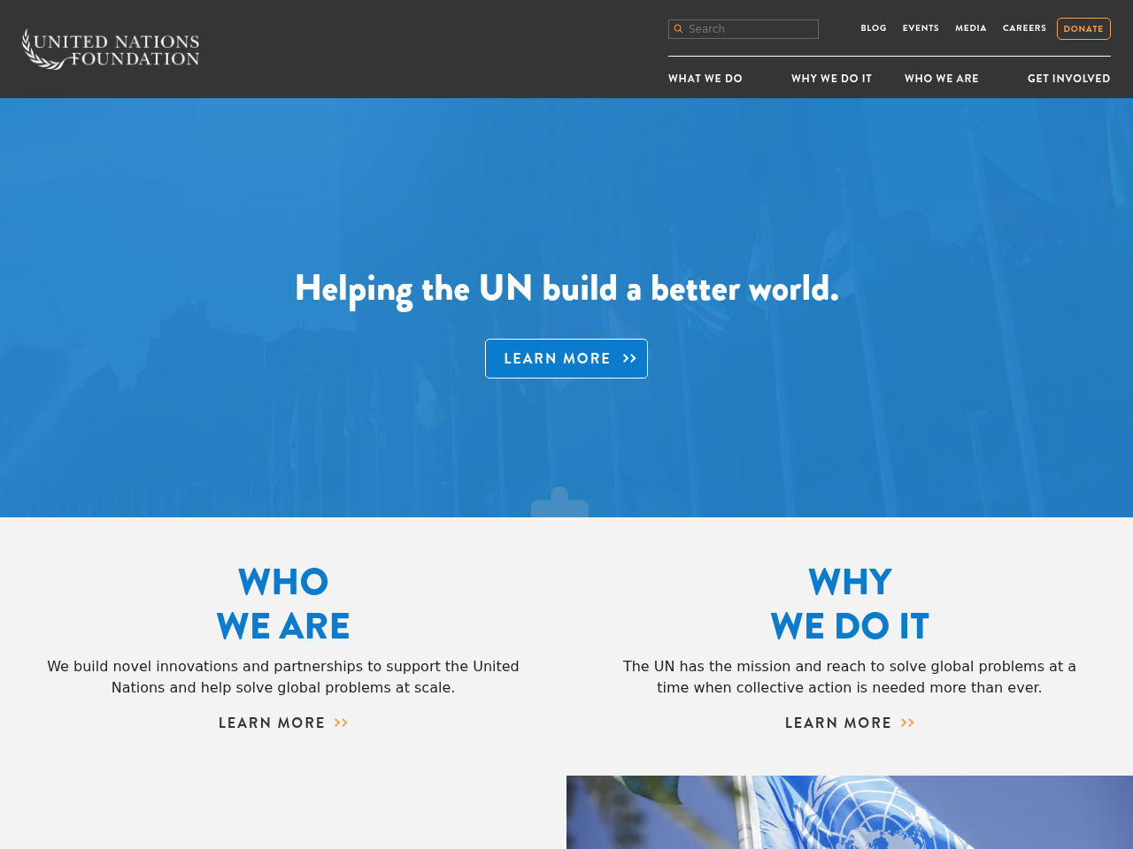 Screenshot of https://unfoundation.org/